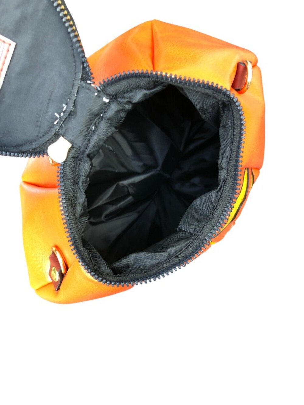 Mesa Dreams Pumpkin Crossbody Bag Faux Leather Adjtbl Strap Halloween Orange Yel - Picture 3 of 10